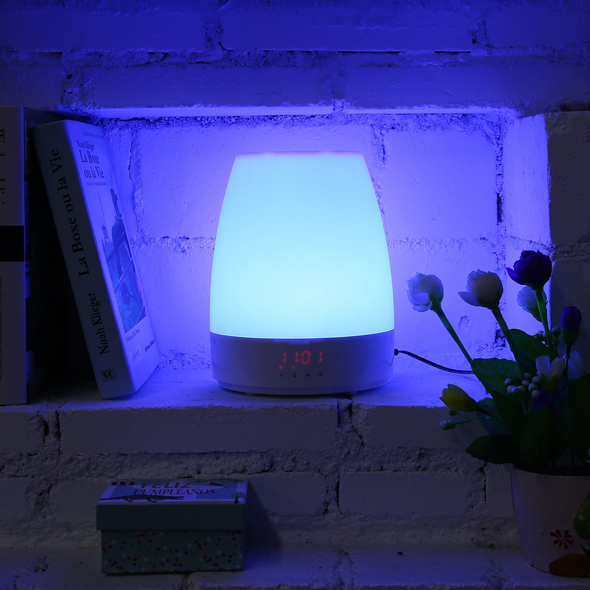 WakeUp Light Bedside Lamp Alarm Clock with 8 Natural Sounds, Touch