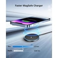 thumbnail image 2 of mistyhony Magnetic Wireless Charger 15W 2 Pack Fast Mag Safe Charger for iPhone 17 Pro Max/17 Pro/16 Air/17/16/15/14/13/12 Series Charging Pad for AirPods Series LED Magnet Charging Pad, 2 of 6