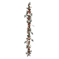 thumbnail image 1 of Guirnalda artificial con flores, decoraciones de pared, guirnalda colgante, enredadera artificial. rojo, 1 of 3