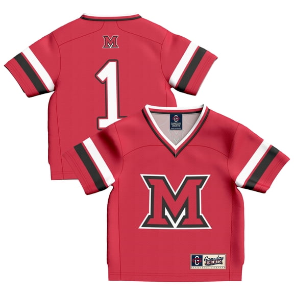 Toddler GameDay Greats #1 Red Miami University RedHawks Football Fashion Jersey