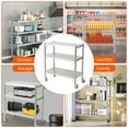 thumbnail image 4 of Heavy Duty Stainless Steel Standing Rack - 3-Tier Adjustable Storage Shelf - 330lb Per Tier - Ventilated & Durable for Kitchen, Garage, Office, Restaurant, Warehouse - 32x16 in, With Pulleys, 4 of 7