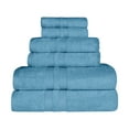 thumbnail image 2 of BNM Ultra-Soft Cotton 6 Piece Assorted Towel Set, Denim Blue, 2 of 9