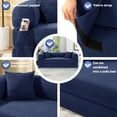 thumbnail image 6 of Middle Size Navyblue Light luxury sit/lie convertible compression sofa bed module free combination, 6 of 10