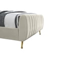 thumbnail image 6 of Meridian Furniture Zara Contemporary Cream Velvet Twin Bed, 6 of 15