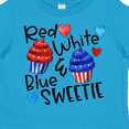 thumbnail image 4 of Inktastic 4th of July Red, White and Blue Sweetie Cupcakes and Stars Boys or Girls Toddler T-Shirt, 4 of 5