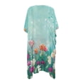 thumbnail image 5 of Xoenoiee Colorful Tulip Flower Pattern Women's Kimono Swimsuit Coverups Casual Cardigan Bathing Suit Cover up Fashion Summer Beach Cover Ups Long Swimwear Cover up, 5 of 7