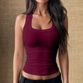 thumbnail image 5 of Women's Ribbed Tank Tops Knit Scoop Neck Sleeveless Fitted Casual Tops Summer Slim Basic Tee Shirts, XL, 5 of 5