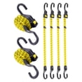 thumbnail image 1 of Cuerdas Bungee Ajustables LuckyStraps 100 cm 6 Pzas Negro/Amarillo, 1 of 7