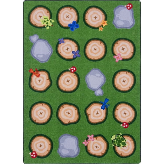 Joy Carpets Kid Essentials Stumped 10'9" x 13'2" Area Rug in Color Multi