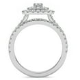thumbnail image 3 of Pompeii 1 3/4Ct Natural Diamond Cushion Halo Engagement Wedding Ring Set in 10k Gold, 3 of 6