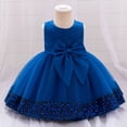 thumbnail image 2 of XEGLSBU Girls Dresses Size 12 Girls Formal Dress Gown with Sequins and Lace Trim for Pageants Parties And Blue Size 9-12 Months, 2 of 4