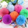 thumbnail image 4 of 160 PCS Keychain Pom Pom Tassel Set Pom Pom Balls Gold Key Ring Faux Fur Pom Pom for DIY Projects, R, 4 of 5