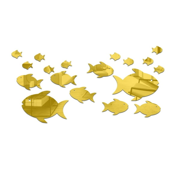 Sea Animals Fishes Theme Acrylic Wall Stickers Removable Dog DIY Sticky Mural Stickers Decals for Living Room Kid Baby Bedroom Bathroom
