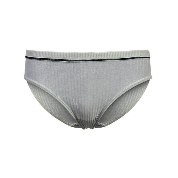 LNWUY Women's Solid Color Seamless Antibacterial Cotton Low Waisted Triangle Panties Underwear for Women Gray S