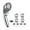 Silver, variant on Binwennn Tile Steamer for Shower Shower Head Holder Suction Cup Handheld Rubber Handheld Shower Head with Hose High Pressure Shower Head 6 Settings Handheld Showerhead With ON/Off Full Shutoff Push