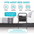 thumbnail image 6 of Stander Wonder Stable Rail, Bedside Assist Railing for Elderly Adults, Senior Bed Handle with Adjustable Legs and Organizer Pouch, ASTM Safety Approved Bedrail, 6 of 10