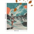 thumbnail image 3 of Qisvanset 12x16 Inch Japanese Wave Red Sun Canvas Print Wall Art, 3 of 5