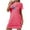 Hot Pink, variant on Wancir Women's Plus Size Short Nightdress Butterfly Print Round Neck for Home Lounge