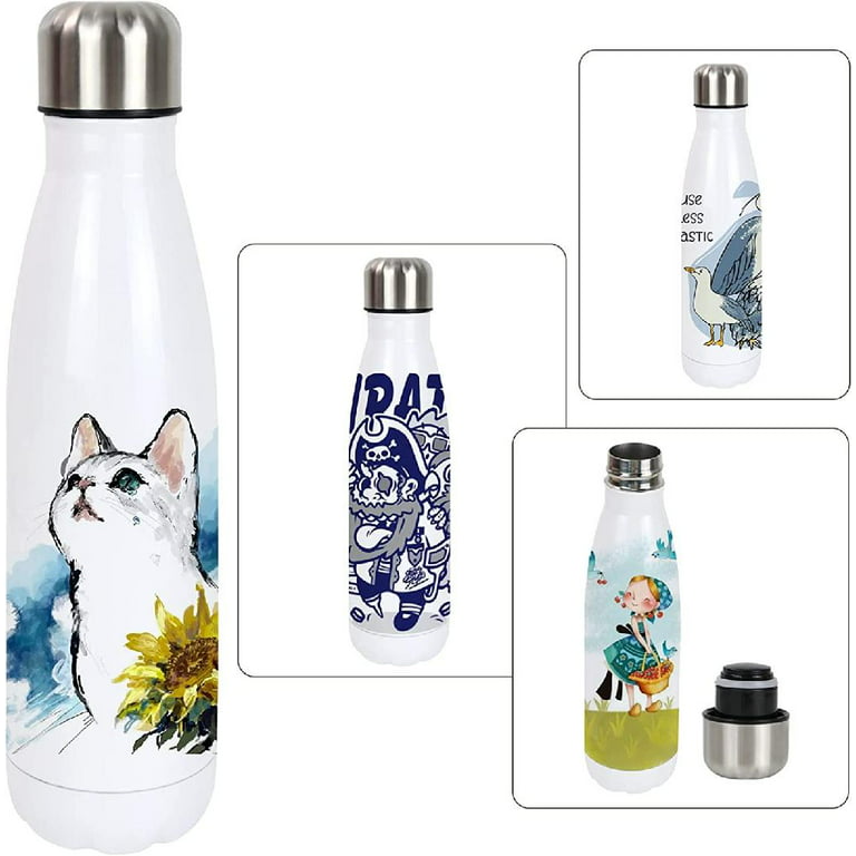 Kids Sublimation Water Bottle Blanks with Spout Lid & Handle, 6 Pack 14oz  Personalized Insulated Wat…See more Kids Sublimation Water Bottle Blanks