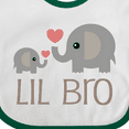 thumbnail image 4 of Inktastic Lil Bro Matching Elephant Boys Baby Bib, 4 of 4