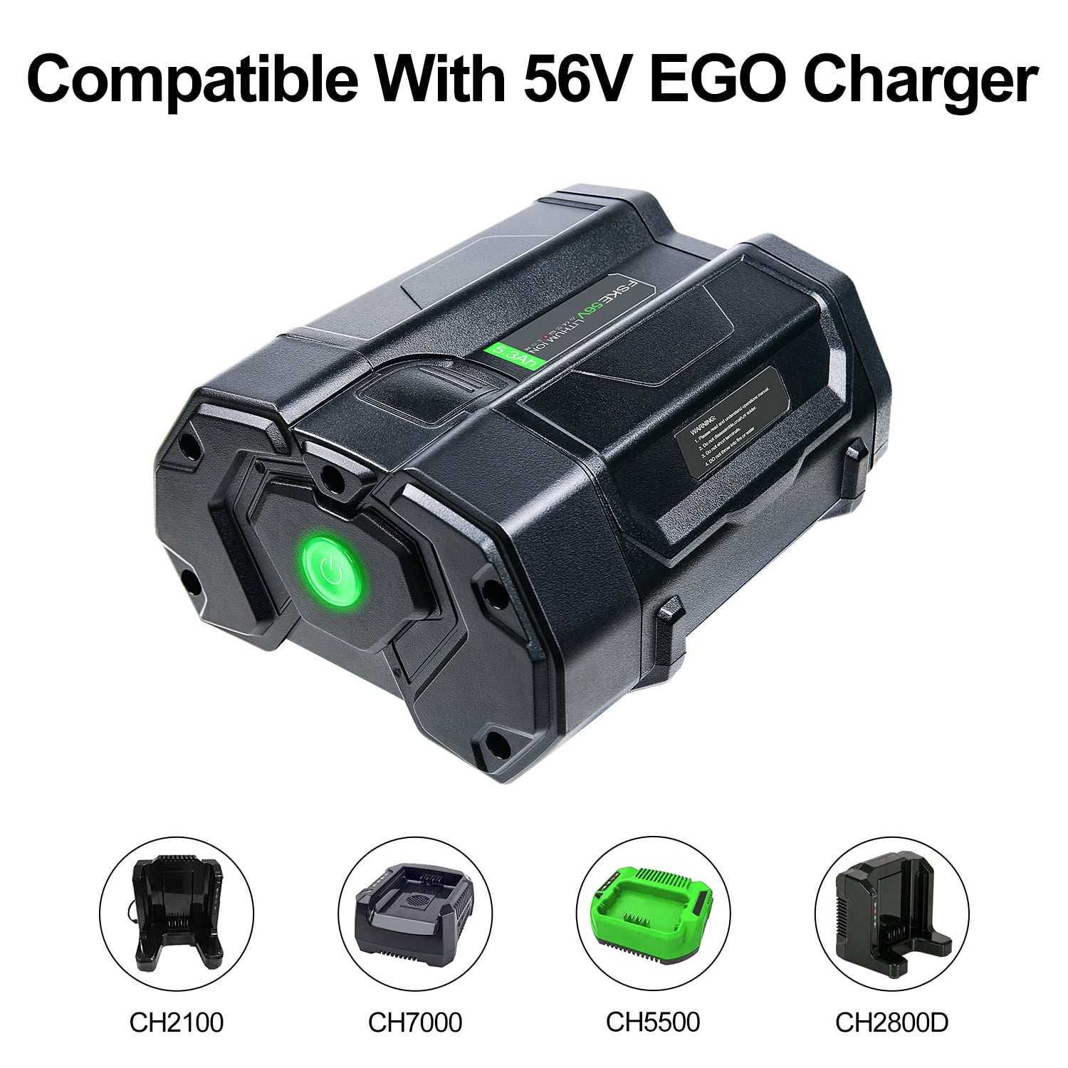 FSKE Replacement for EGO 56V Battery BA2800 BA4200 BA1400 Compatible with 56 Volt Power Tools Batteries 5.3Ah