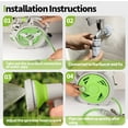 thumbnail image 7 of Kitness Mini Retractable Garden Hose Reel, Portable Simple Home 45+5 FT Hose Reel with 7 Adjustable Patterns Spray Nozzle&Standard Connector, Watering Hose Reel for Gardens Yards and lawns (Green), 7 of 7