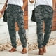 thumbnail image 2 of Pantalones Prolriy para mujer, pantalones de camuflaje para mujer, pantalones casuales para mujer, pantalones deportivos estampados, pantalones de mujer verde M, 2 of 8