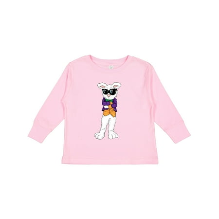 

Inktastic Easter Bunny Boss with Sunglasses and Jacket Gift Toddler Boy or Toddler Girl Long Sleeve T-Shirt