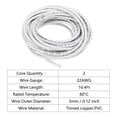 thumbnail image 5 of Uxcell 26AWG Electrical Wire 2 Conductors UL2464 Tinned Copper 16Ft Low Voltage White, 5 of 7