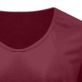 thumbnail image 5 of PVCS T-Shirt Blouse Décontracté pour Femme à Col Rond, Ample, Doux, à Manches Courtes Style Cap, Couleur Unie, 5 of 5