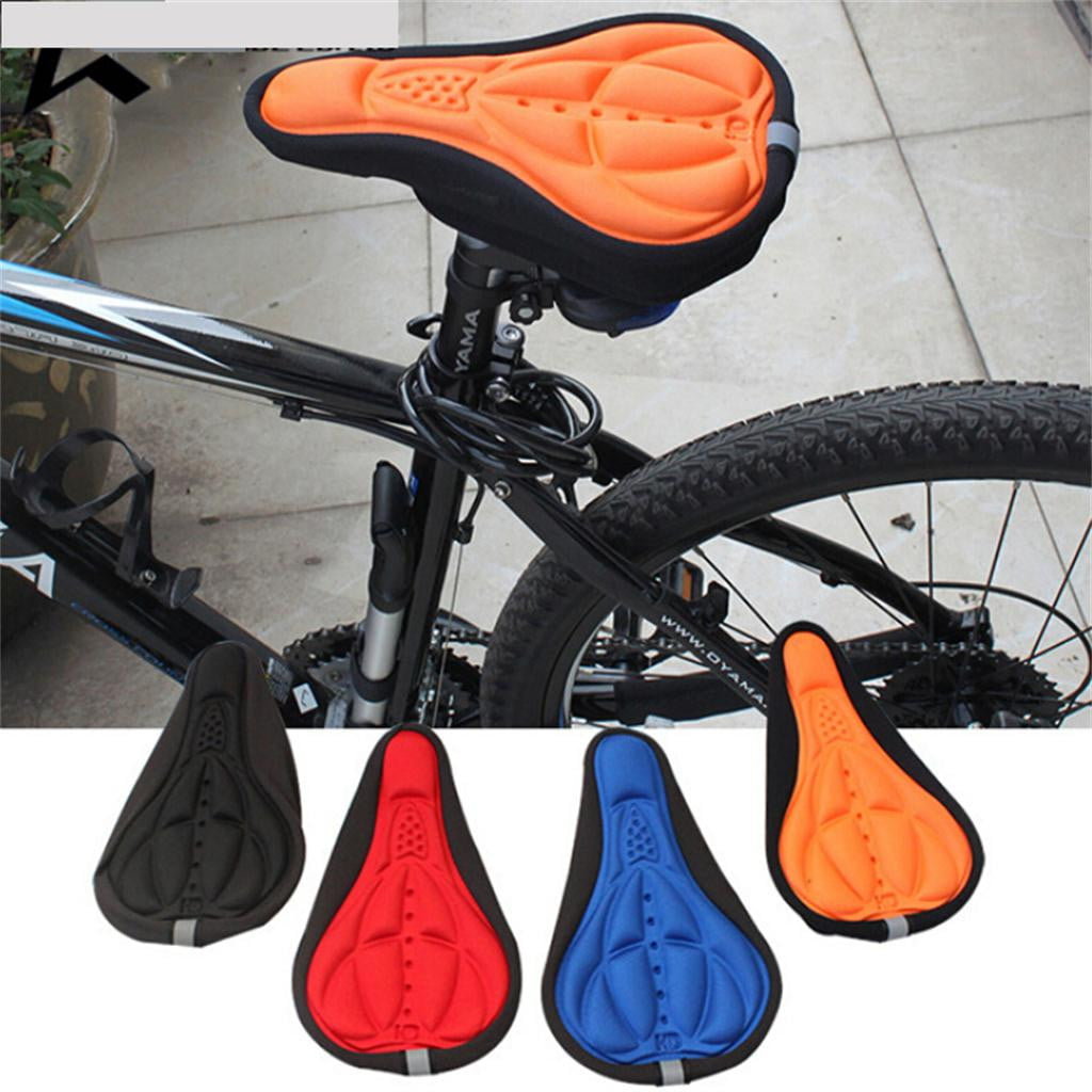 Bike Cycying 3D Gel Saddle Seat Cover Bicycle Silicone Soft Pad Padded Cushion 
