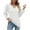 White-23, variant on Perfectbot Womens Fall Tops Dressy Casual V Neck Eyelet Tunic Shirts Ruched Puff Sleeve Work Blouse