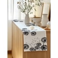 thumbnail image 5 of Table Runner 72 Inches Long for Kitchen Dining, Dandelion Dresser Scarf Farmhouse, Dining Table Decorations for Wedding/Parties, Black White Modern Country Rustic Plants 14 x 72 In, 5 of 8