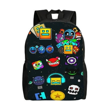 Geometry Dash Backpack Large Capacity Portable Backpack Lightweight Daypack Outdoor Travel Backpack