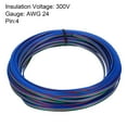 thumbnail image 3 of Uxcell 24 Gauge 4 Conductor Electrical Wire Tinned Copper Cable 39FT Flexible Stranded Hook-up Wire for LED Strips Lamps Residential Wiring Car Circuit, 3 of 7