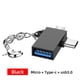 thumbnail image 2 of Adaptador 2 en 1 OTG USB-C - USB 3.0, Micro USB/Tipo C, Plug&Play, para transferencia de datos de teléfono/tablet/conexión de periféricos, 2 of 2