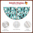 thumbnail image 3 of Rateoe Penguins Pattern Christmas Tree Skirt with Ties, Christmas Tree Decorations, Farmhouse Christmas Decor Xmas Holiday Decorations-, 3 of 6