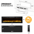 thumbnail image 6 of mollie 60" Electric Fireplace, Recessed Wall Mounted Electric Fireplace Heater with Adjustable Flame Colors, Timer, Touch Screen and Remote Control, Black, 6 of 11