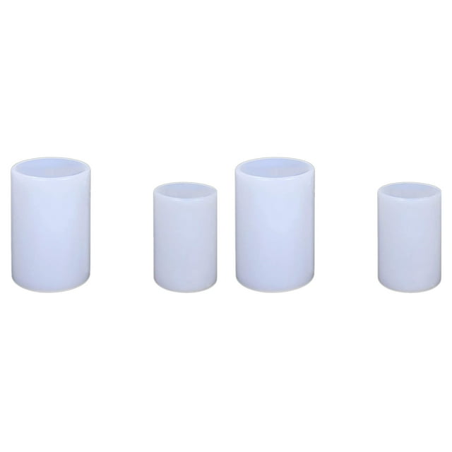 Moldes Cilíndricos para Velas para Hacer Velas, Moldes de Silicona para Velas de Pilar para Molde de Resina Epoxi (4 Piezas)
