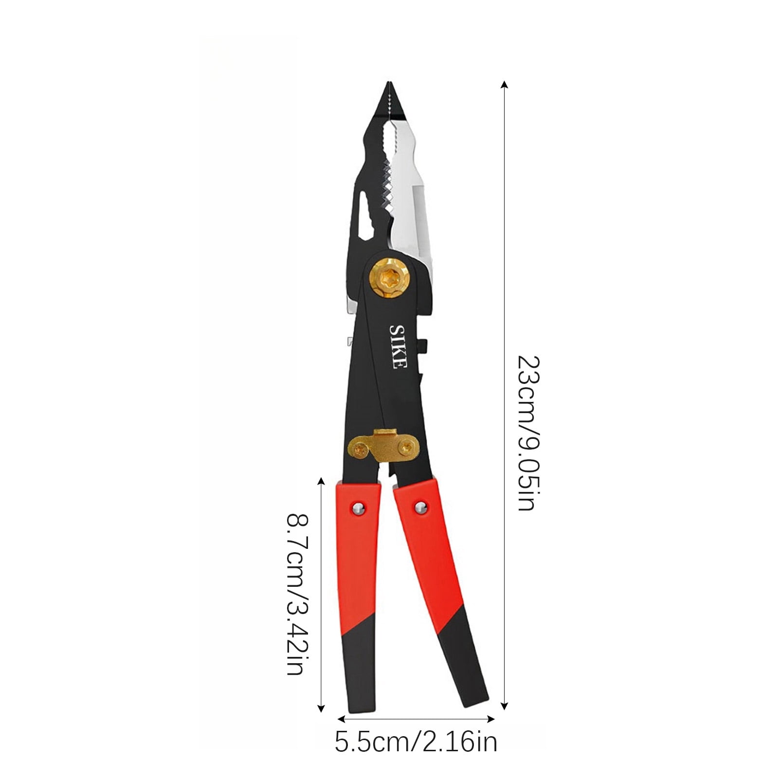 Electrical Wire Pliers, Multi Function Needle Nose Cable Stripper Pliers, Carbon Steel Wire Stripping Tool for Factory, Electricians, Construction Project, Automotive Circuits, Home