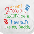 thumbnail image 4 of Inktastic Lineman Like Daddy Boys or Girls Baby Bib, 4 of 4