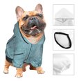 thumbnail image 3 of Xecao Turquoise Wooden1 Pattern Sweatshirts Winter Pet Dog Hoodie Puppy Coat Dog Sweaters Dog Clothes with Hat Dog Clothes Costume Outfit,Small Pets Wear-XX-Large, 3 of 7