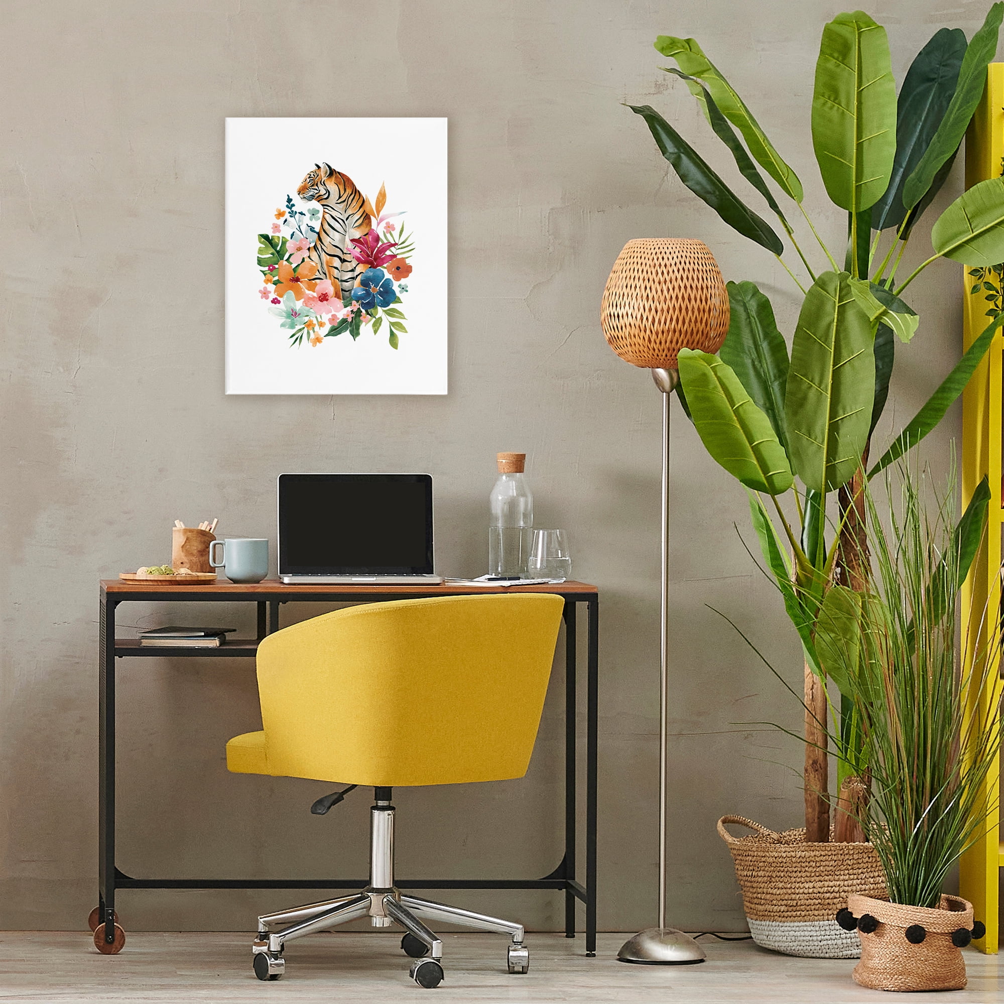 Stupell Industries Tropical Jungle Tiger Canvas Wall Art, design by Bethany Sandoval