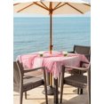 thumbnail image 4 of Square Outdoor Tablecloth with Umbrella Hole Pink Shell Coastal Outside Table Cloth Waterproof Patio Table Cover Nautical Ocean Summer Beach Zipper Tablecloths for Picnic Party Camping 60x60 Inch, 4 of 8