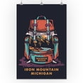 thumbnail image 3 of Iron Mountain, Michigan, Wander More Collection, Backpack, Distressed Vector (24x36 Giclee Gallery Art Print, Vivid Textured Wall Decor), 3 of 3