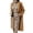 Khaki, variant on Womens Long Wool Coats Fall Winter Double Breasted Trench Coat Peacoat White M