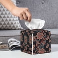 thumbnail image 6 of Kdxio Retro Floral Print Tissue Box Cover,Square Decorative PU Leather Facial Paper Case Organizer Holder Dispenser for Bathroom,Night Stands,Desk,Car 5.2''X5.2''X5.2'', 6 of 8