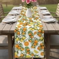 thumbnail image 4 of Orange Lemons Table Runner 72 Inches, Summer Botanical Farmhouse Vintage Art Bed Runner Dresser Scarves Tabletop for Indoor Outdoor Parties/Ceremony/Banquet, 18" x 72", 4 of 8