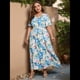 thumbnail image 4 of Vestido de Verano Holgado Informal de Corta con Corte A y Corte en A para Mujer, Talla Grande Azul XXL, 4 of 8