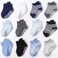 thumbnail image 1 of 6Pairs/Lot Baby Socks 100% Organic Cotton Baby Ankle Socks with Non Skid Soles Unisex Anti Skid Baby Sock for Girls & Boys13M He Qiyong unisex, 1 of 1